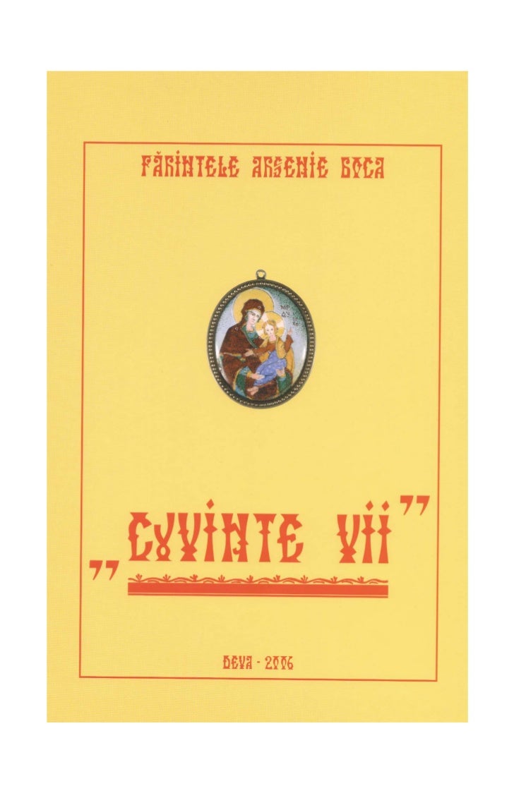 arsenie boca cuvinte vii